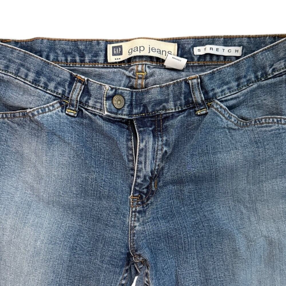 Gap Stretch Size 6 Denim Jeans Medium Wash Stretch Pockets Straight Leg - Picture 3 of 4